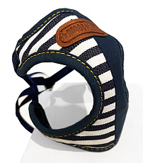 Набор шлейка + поводок Английский стиляга, синий